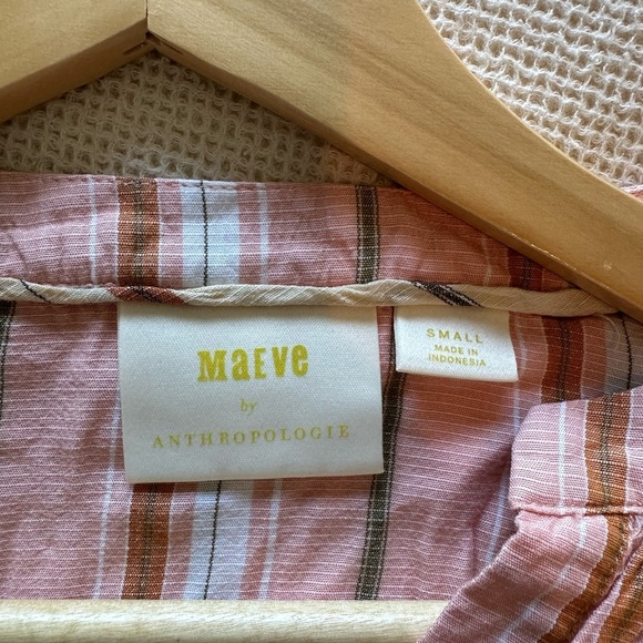 Anthropologie Boho Striped Pink Blouse - Picture 6 of 6